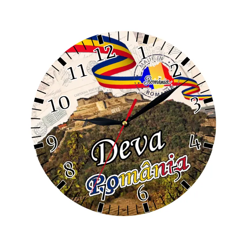 Deva romania, ceas lemn de perete, model 29